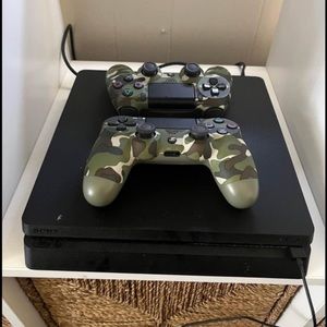 PlayStation 4 with two controls